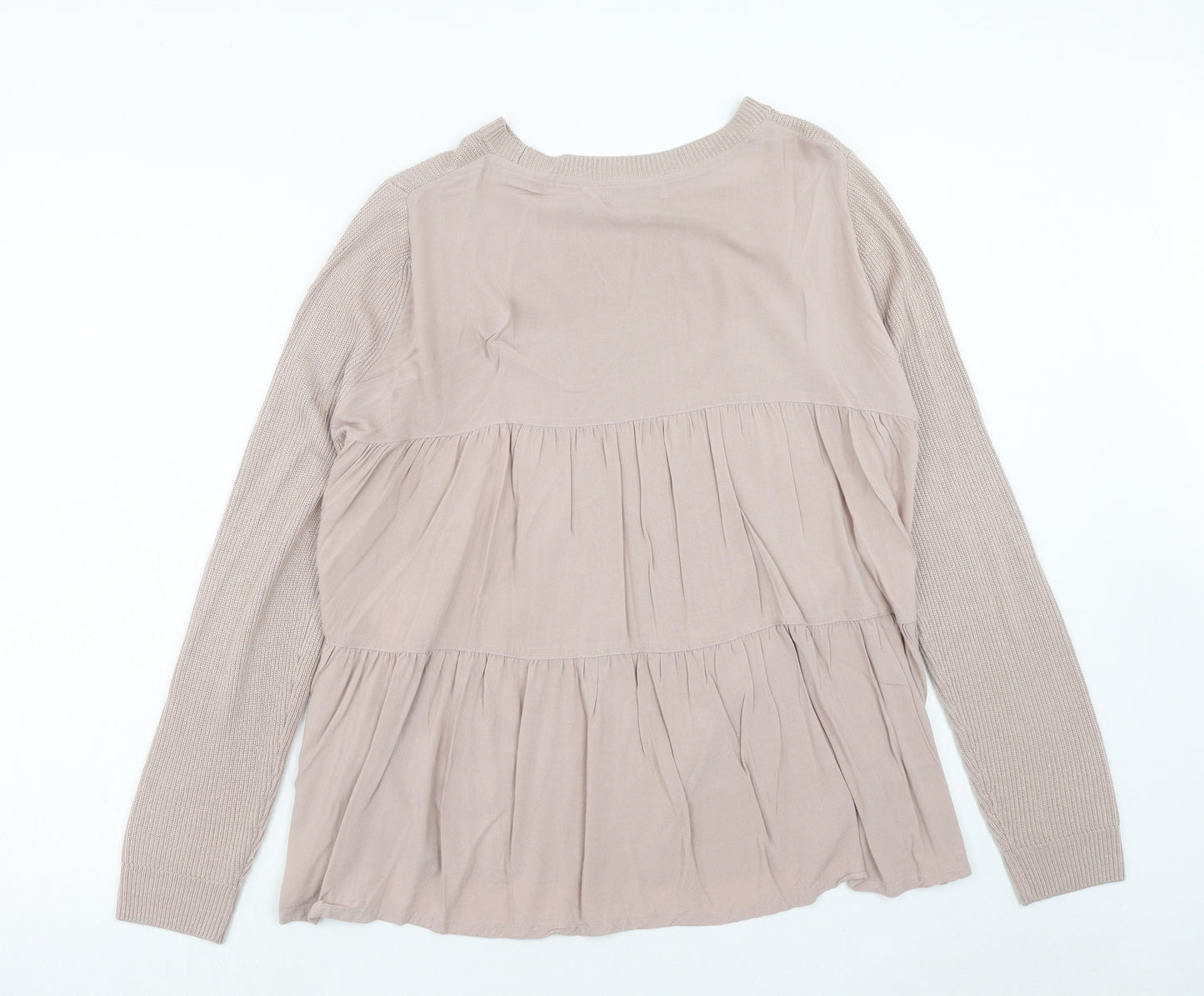Marks and Spencer Womens Pink Round Neck Acrylic Pullover Jumper Size 16