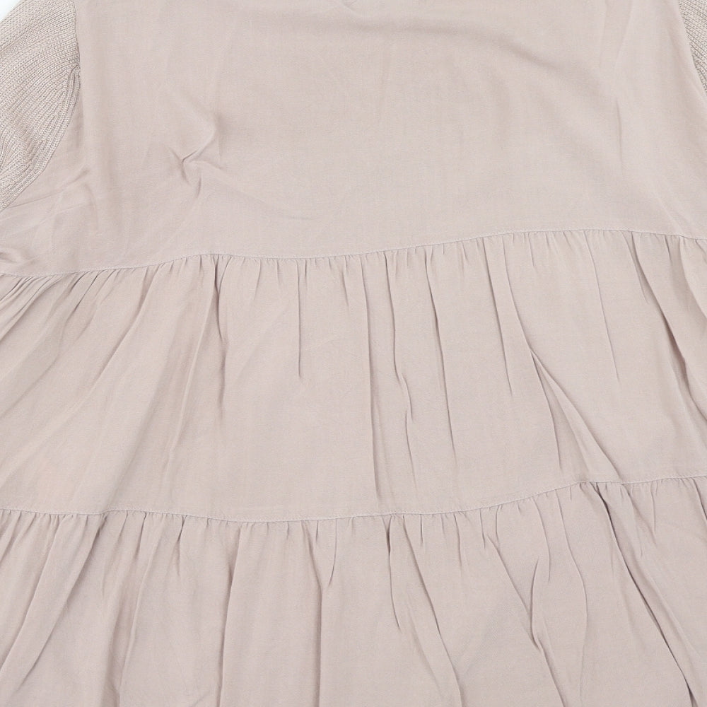 Marks and Spencer Womens Pink Round Neck Acrylic Pullover Jumper Size 16