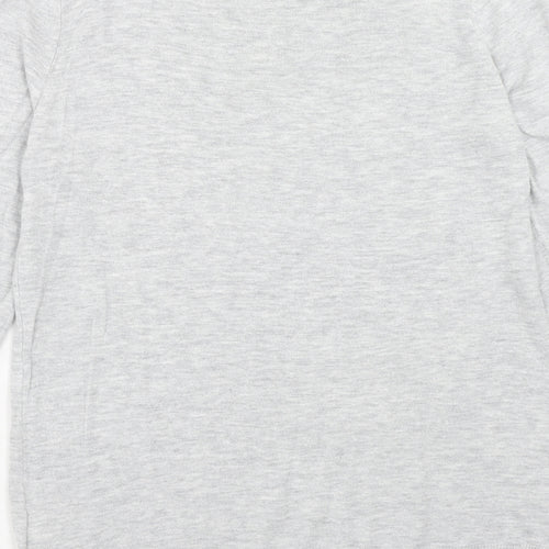NEXT Womens Grey Boat Neck Cotton Pullover Jumper Size 12