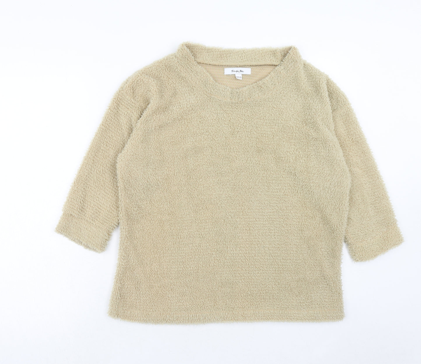 Simply Be Womens Beige Polyester Pullover Sweatshirt Size 14 Pullover