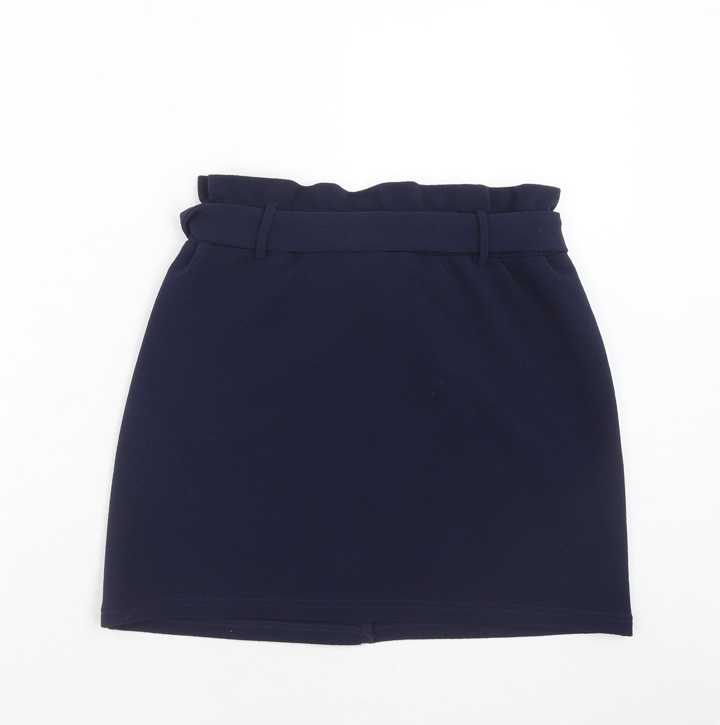 SheIn Womens Blue Polyester A-Line Skirt Size M Button - Belt Included