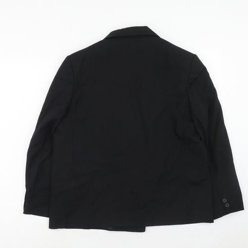 St.Michael Womens Black Polyester Jacket Suit Jacket Size 16