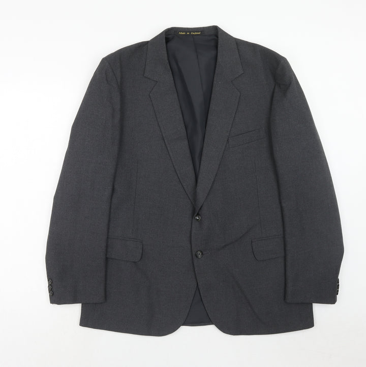 Yorkies Mens Grey Polyester Jacket Suit Jacket Size 40 Regular