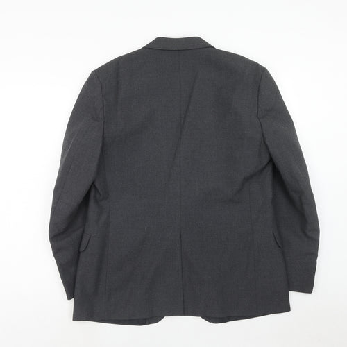 Yorkies Mens Grey Polyester Jacket Suit Jacket Size 40 Regular