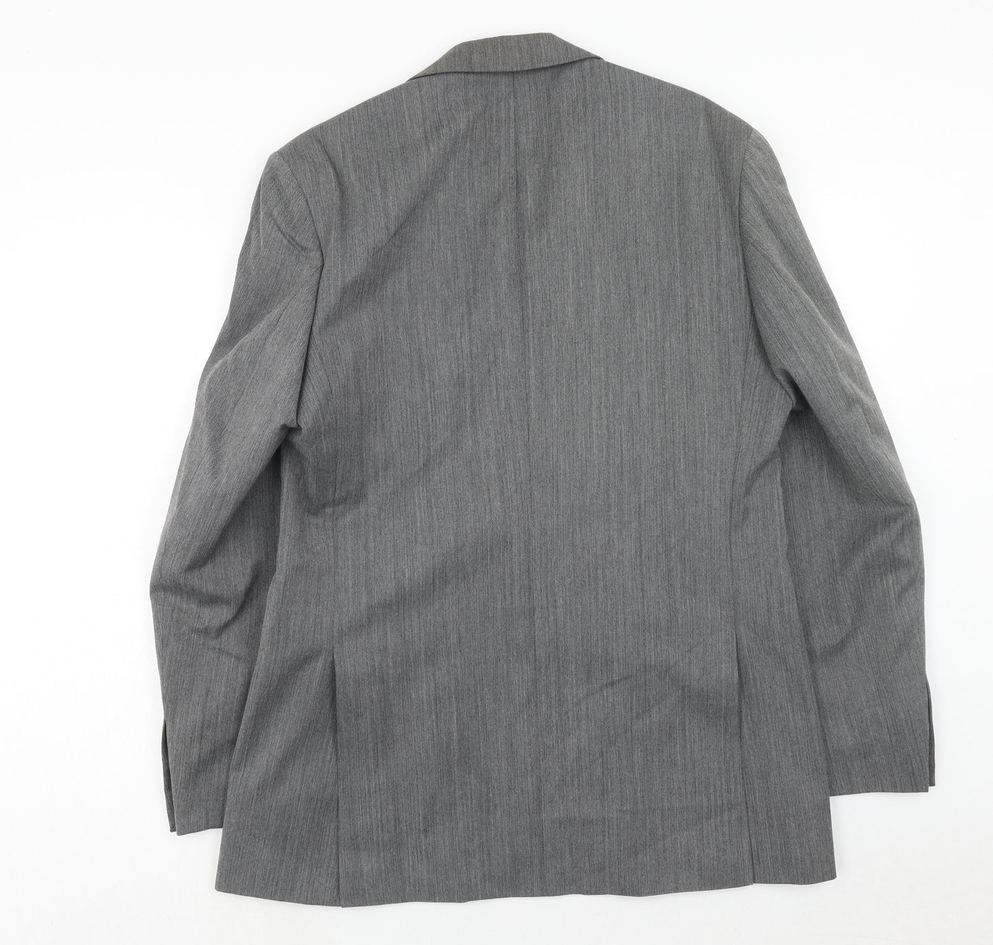 SCOTT Mens Grey Striped Wool Jacket Suit Jacket Size 40 Regular