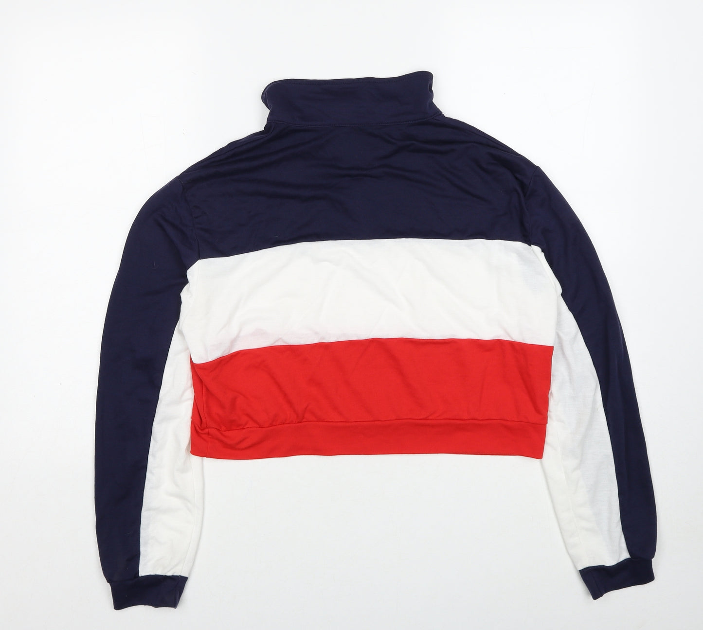 Preworn Womens Multicoloured Polyester Pullover Sweatshirt Size L Zip