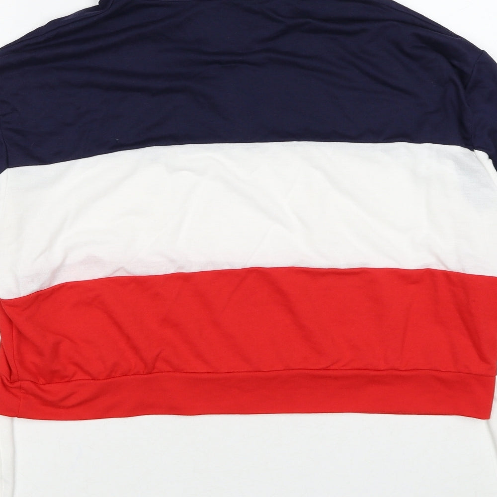 Preworn Womens Multicoloured Polyester Pullover Sweatshirt Size L Zip