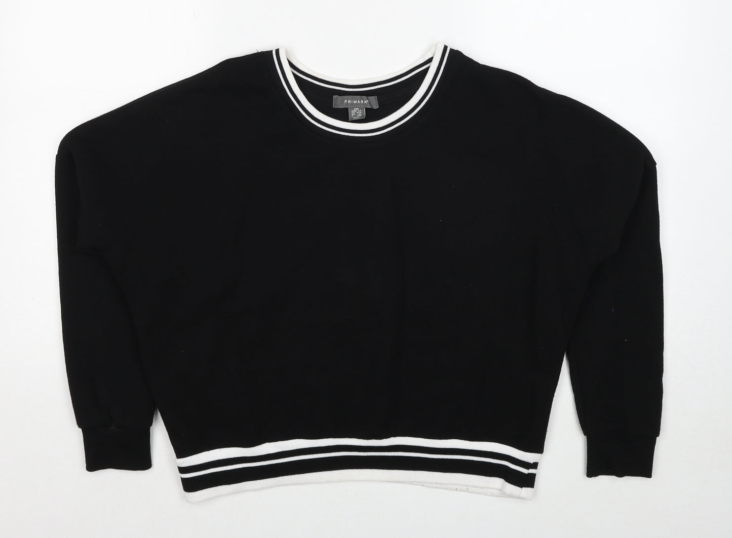 Primark Womens Black Polyester Pullover Sweatshirt Size 4 Pullover - Size 4-6