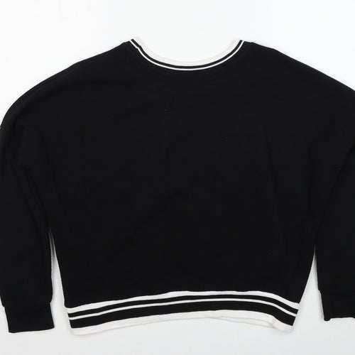 Primark Womens Black Polyester Pullover Sweatshirt Size 4 Pullover - Size 4-6