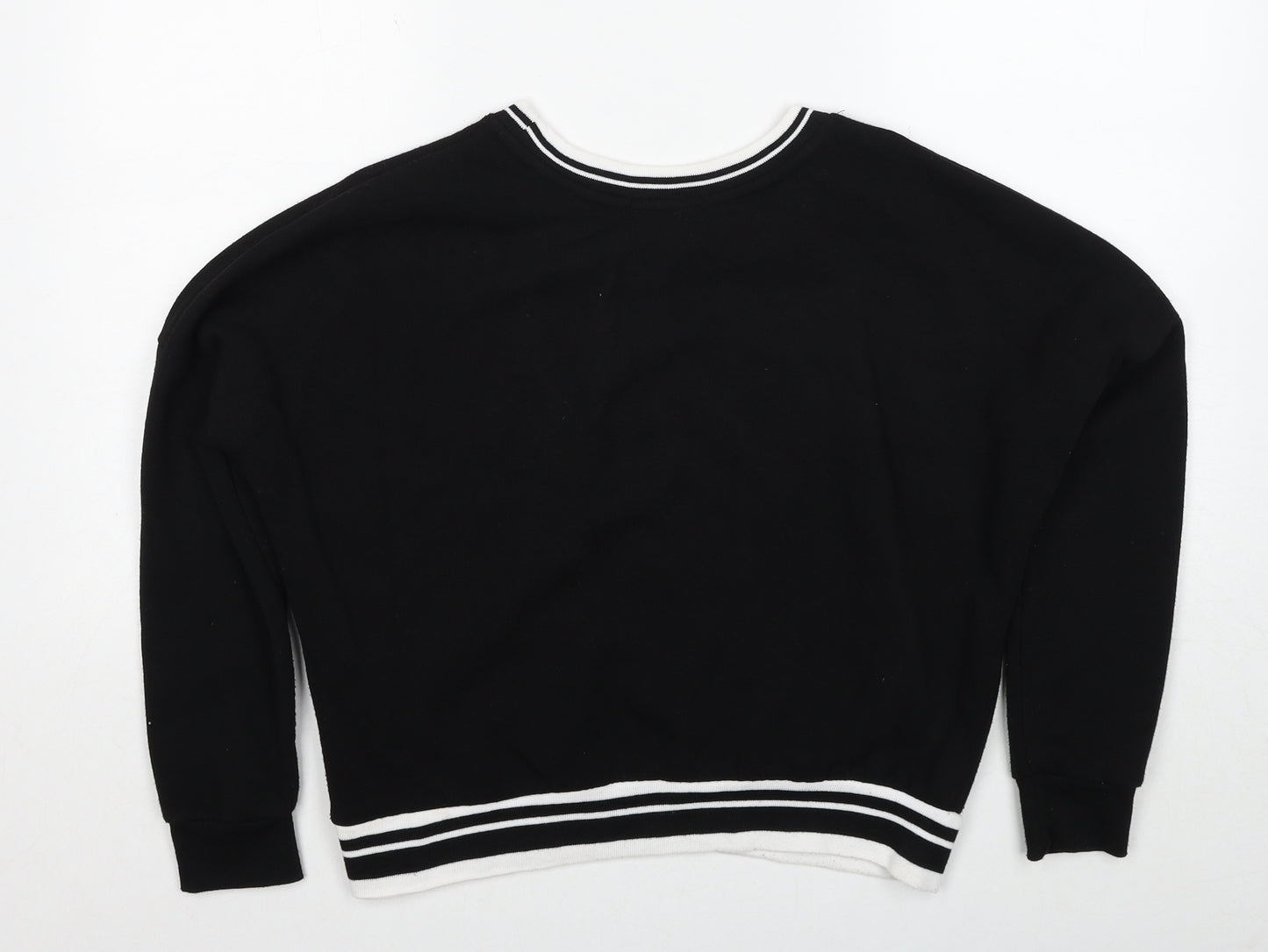 Primark Womens Black Polyester Pullover Sweatshirt Size 4 Pullover - Size 4-6
