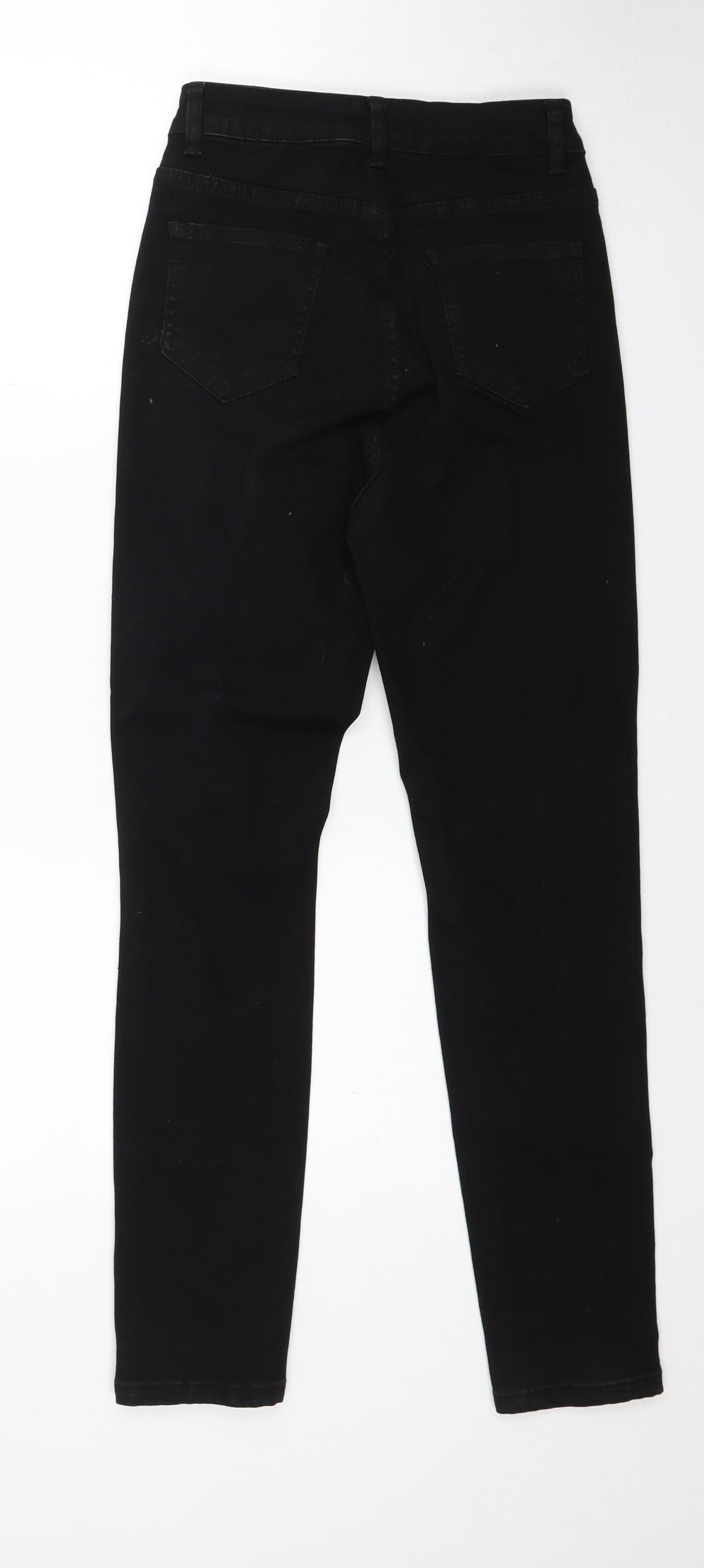 SheIn Womens Black Cotton Straight Jeans Size XS Regular Zip - Flame