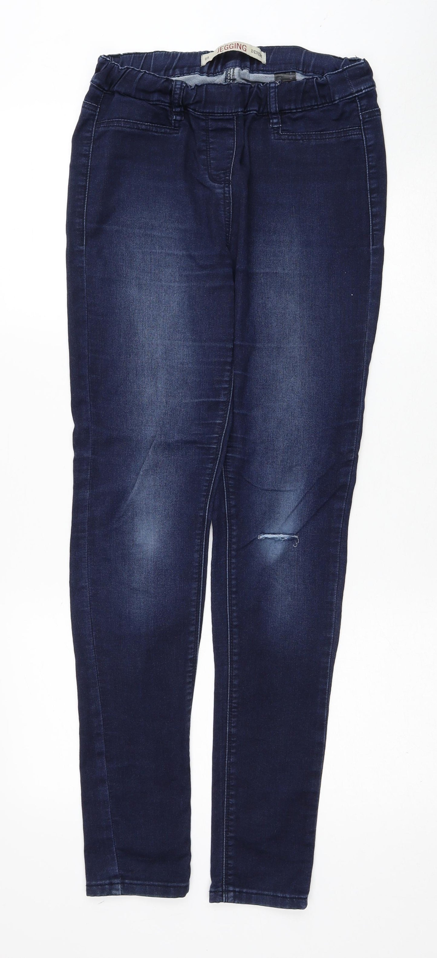 NEXT Womens Blue Cotton Straight Jeans Size 8 Regular
