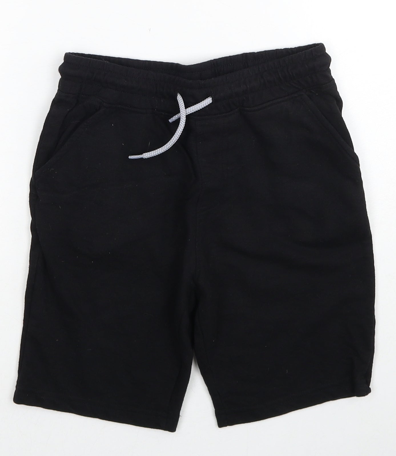 Urban Outlaws Boys Black Cotton Sweat Shorts Size 8-9 Years Regular Drawstring