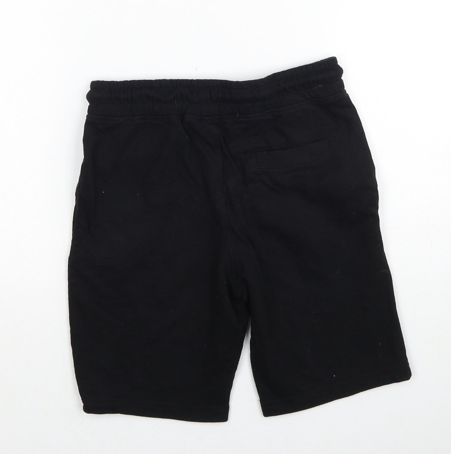 Urban Outlaws Boys Black Cotton Sweat Shorts Size 8-9 Years Regular Drawstring