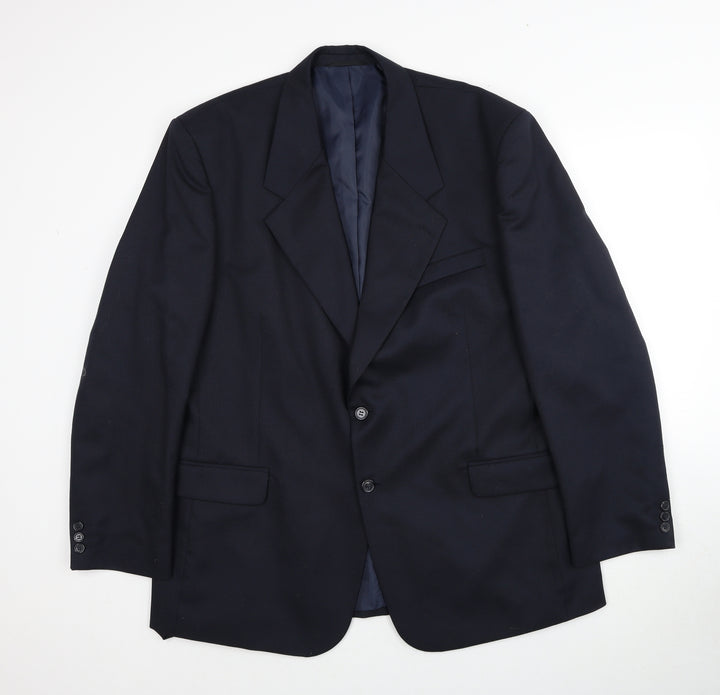 Preworn Mens Blue Wool Jacket Suit Jacket Size 42 Regular