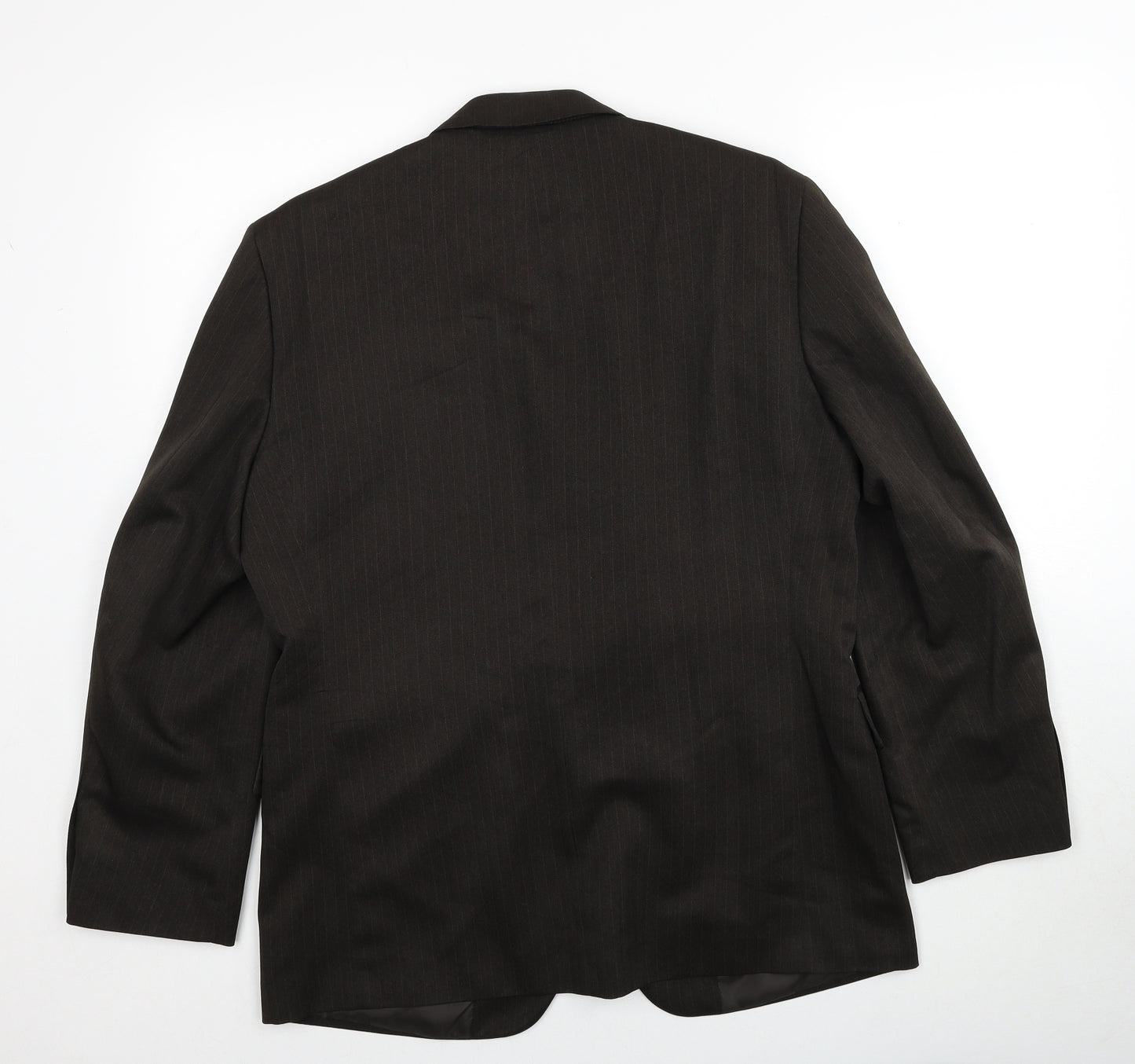 Taylor & Wright Mens Brown Striped Polyester Jacket Suit Jacket Size 40 Regular