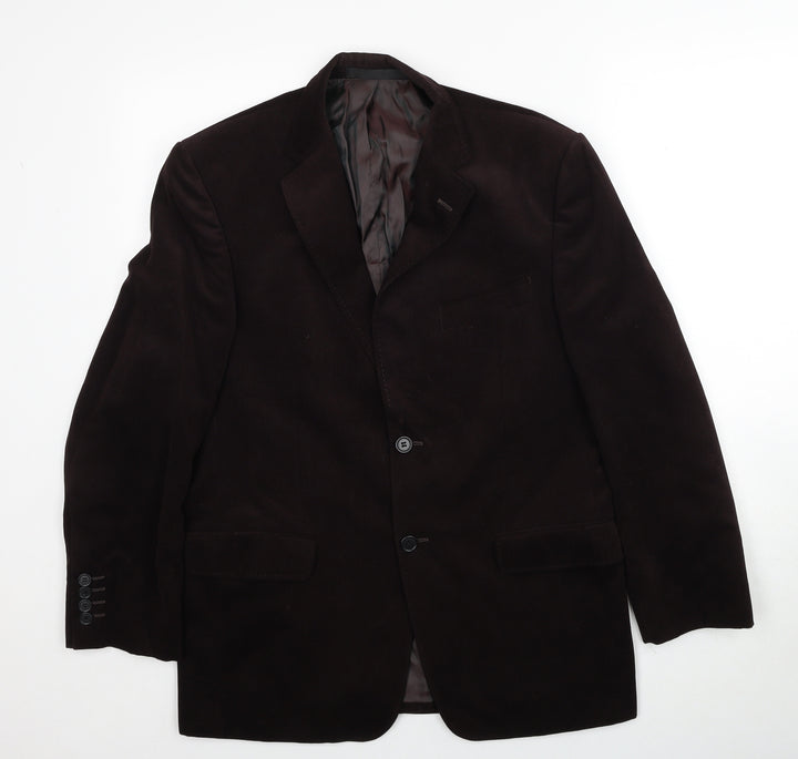 Marks and Spencer Mens Purple Polyester Jacket Blazer Size 38 Regular
