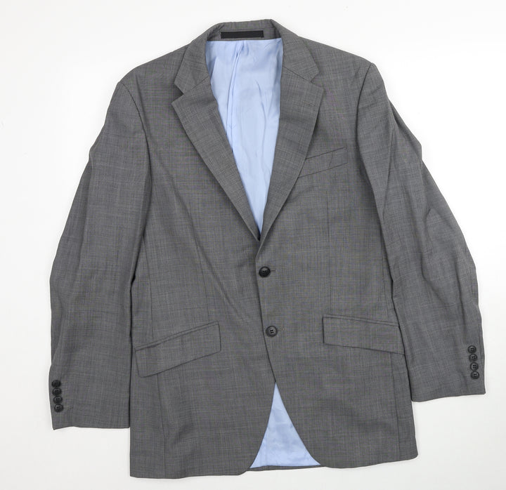 Marks and Spencer Mens Grey Wool Jacket Suit Jacket Size M Regular