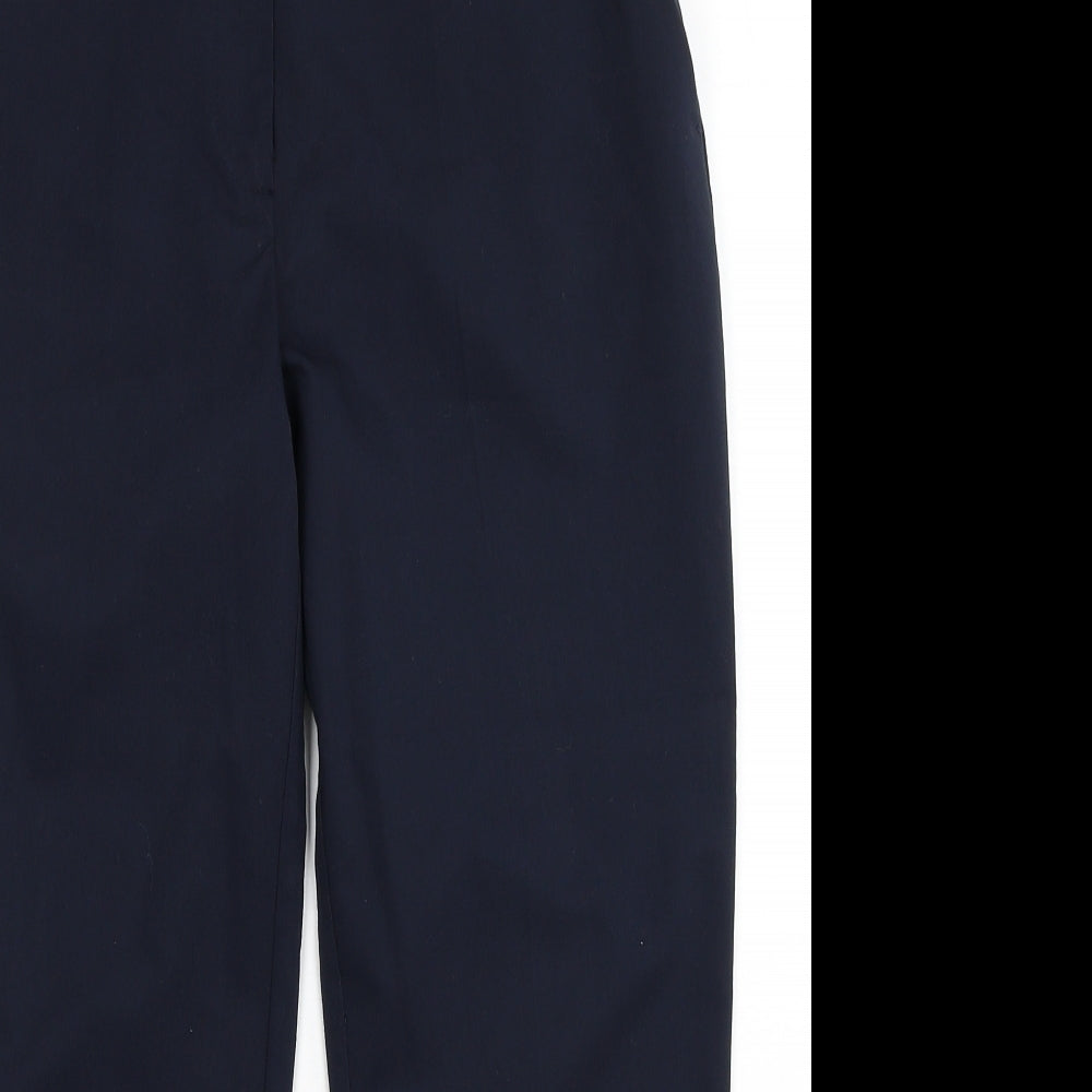 Dorothy Perkins Womens Blue Polyester Trousers Size 10 Regular Zip