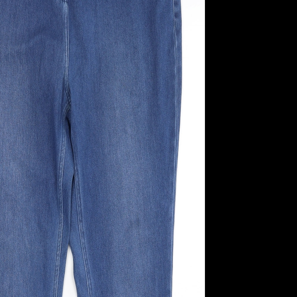 NEXT Womens Blue Herringbone Cotton Jegging Jeans Size 18 Regular