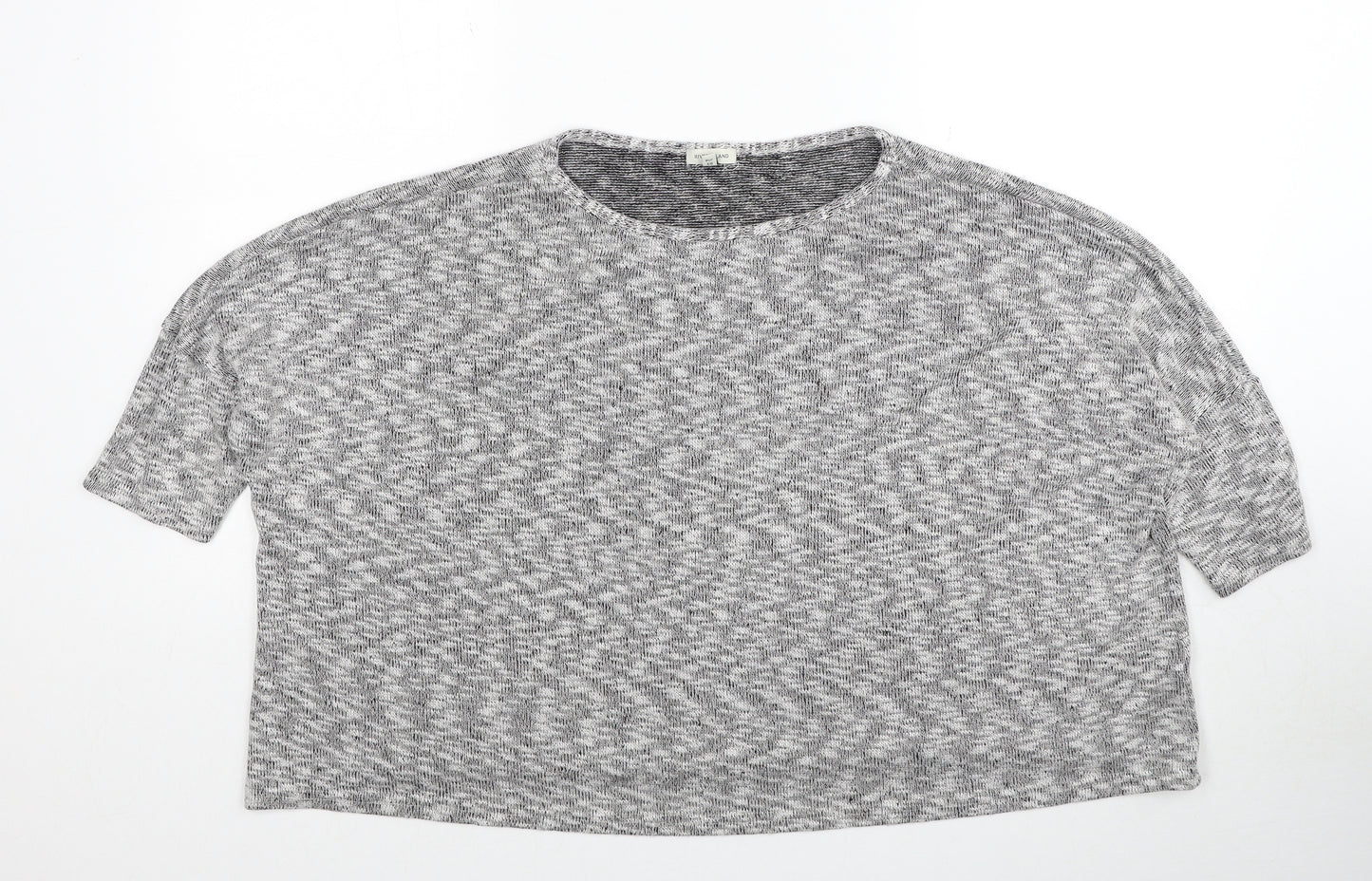 River Island Womens Grey Round Neck Polyester Pullover Jumper Size 12