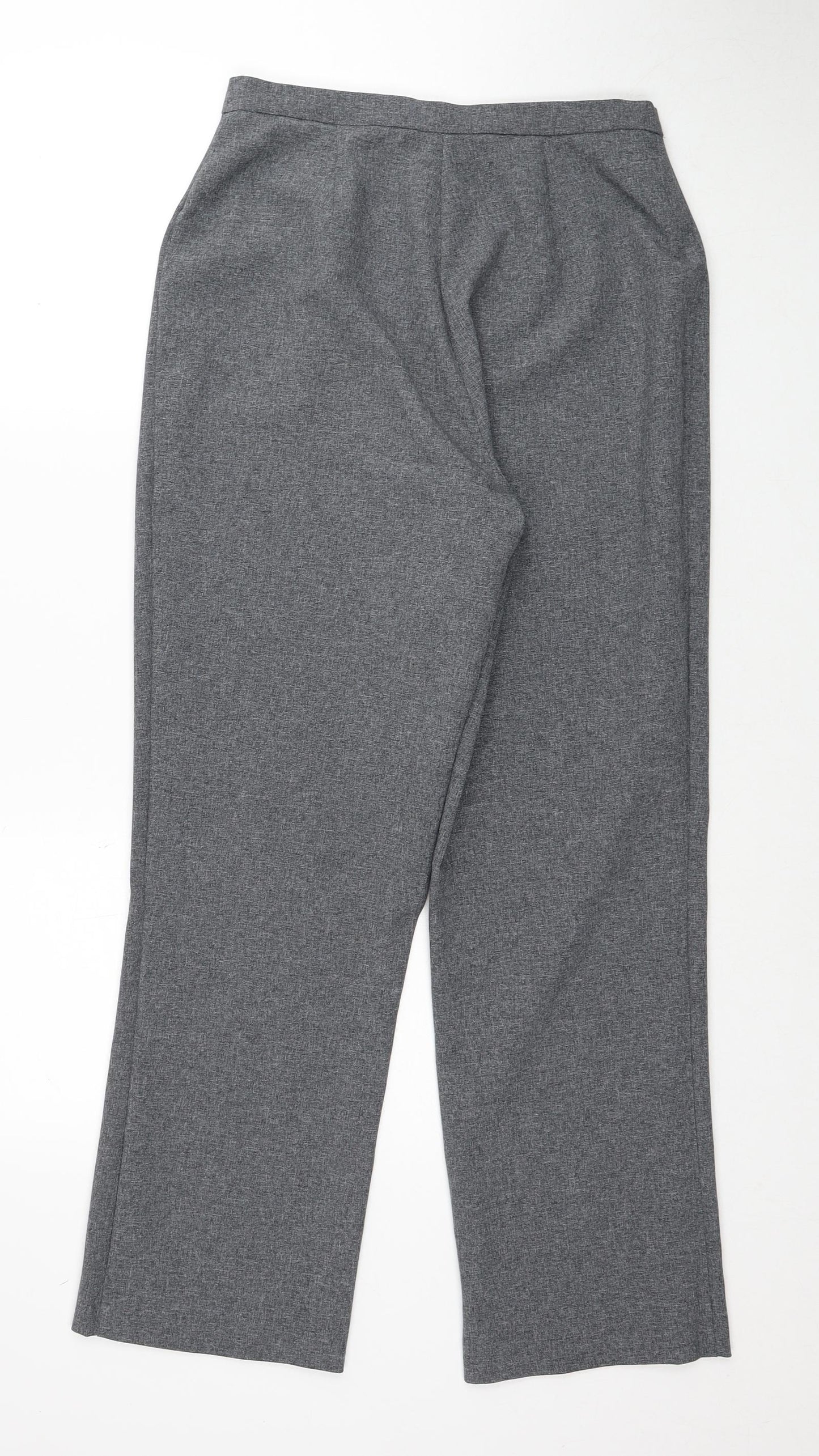 Modern Classics Womens Grey Polyester Trousers Size 12 Regular Zip