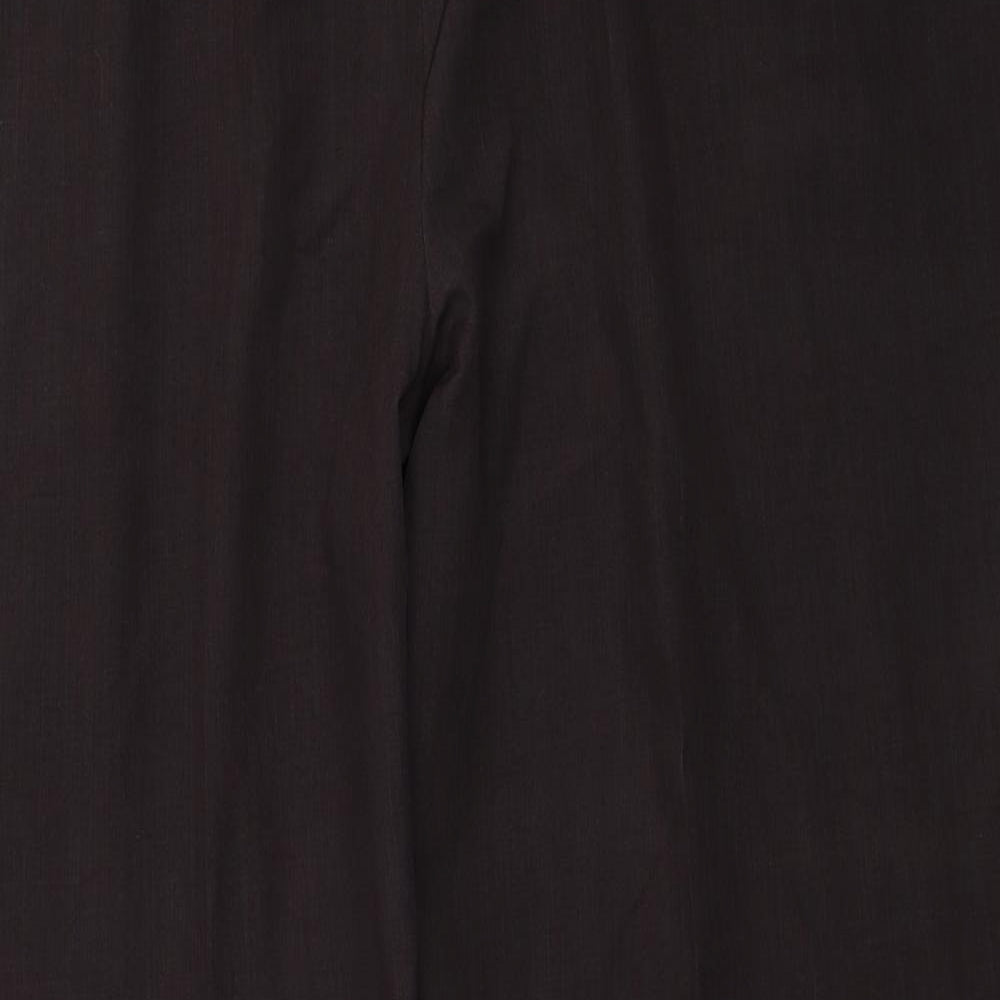George Womens Brown Polyester Trousers Size 22 Regular Zip