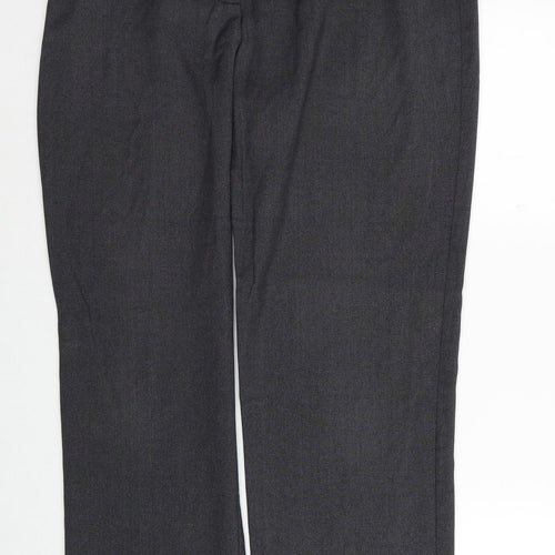 Papaya Womens Grey Polyester Trousers Size 14 Regular Zip
