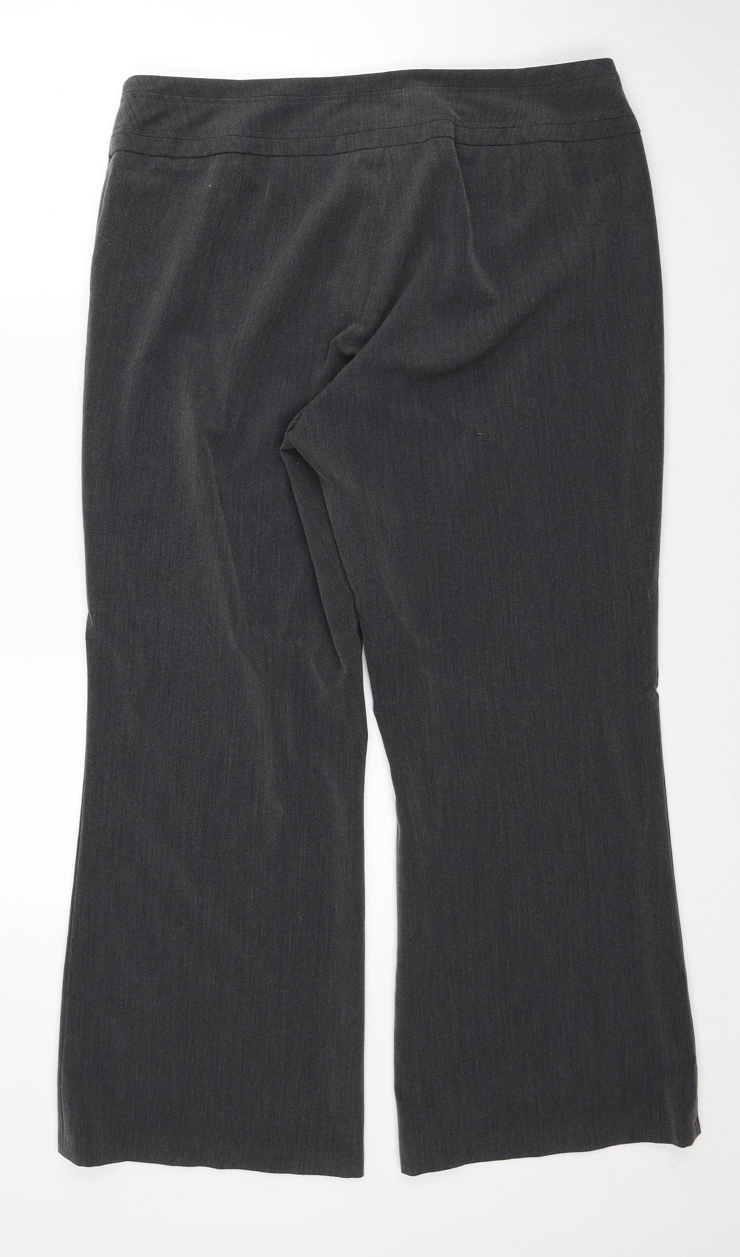 Debenhams Womens Grey Polyester Trousers Size 16 Regular Zip