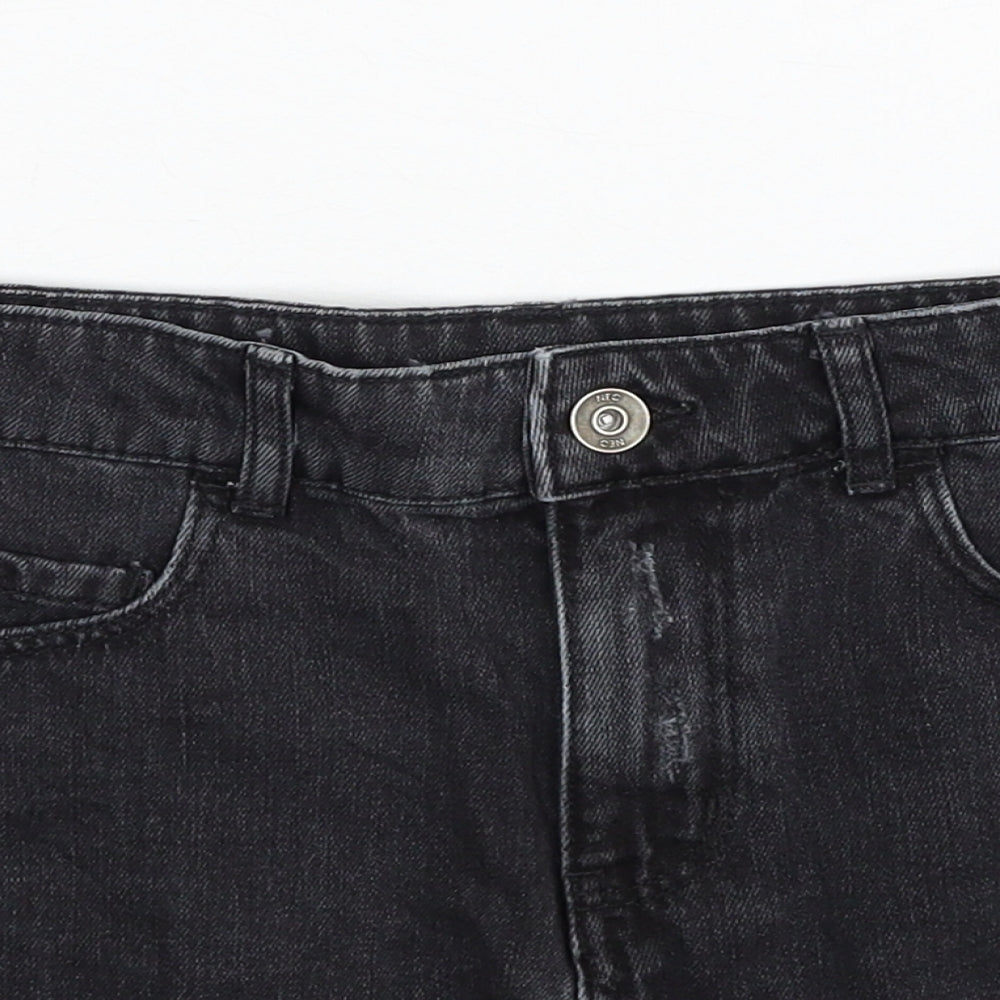 adidas Womens Black Cotton Hot Pants Shorts Size 25 in Regular Zip