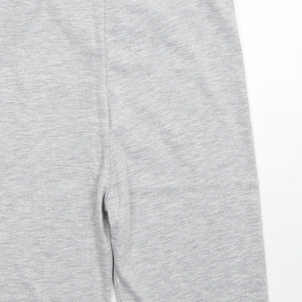 PRETTYLITTLETHING Womens Grey Polyester Biker Shorts Size 6 Regular Pull On