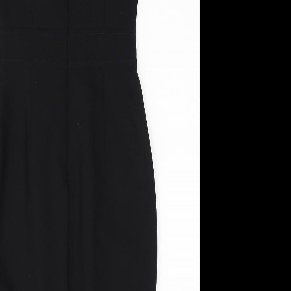 Atmosphere Womens Black Polyester Shift Size 8 Square Neck Zip