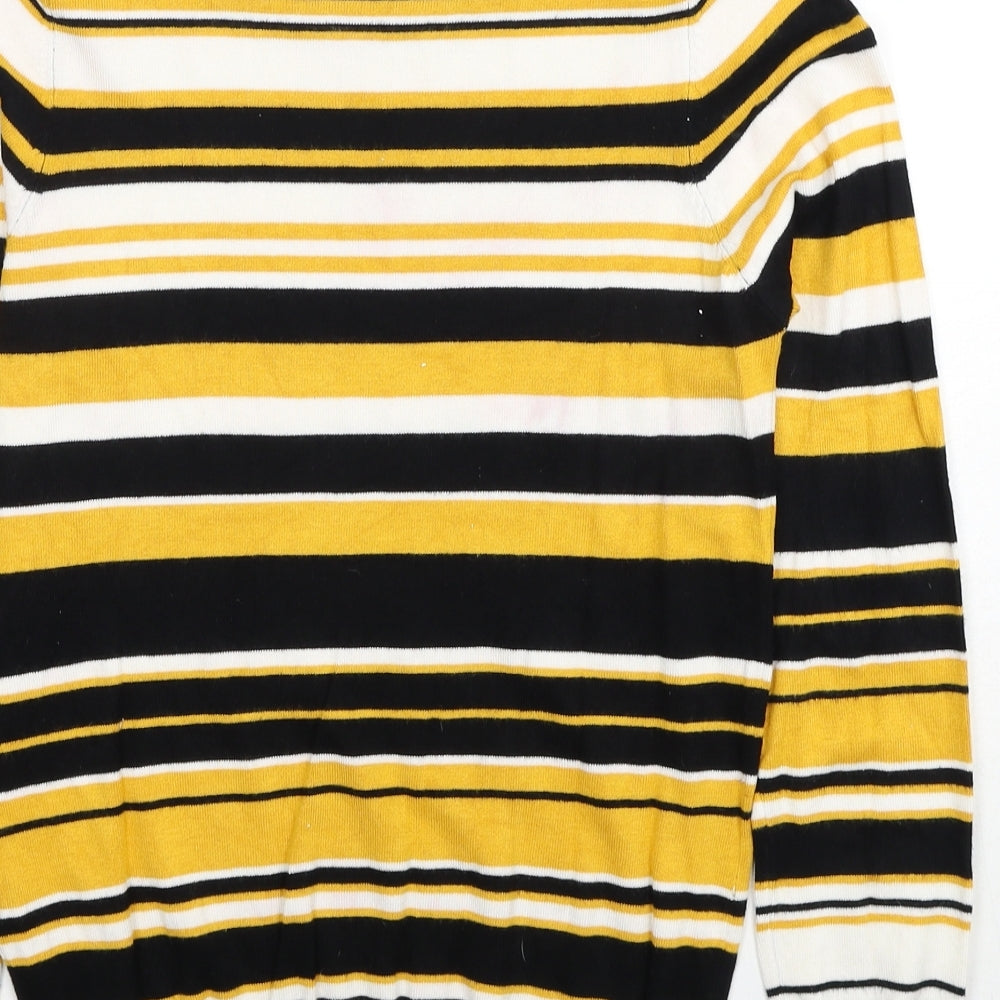 PEP&CO Womens Multicoloured Round Neck Polka Dot Viscose Pullover Jumper Size 14