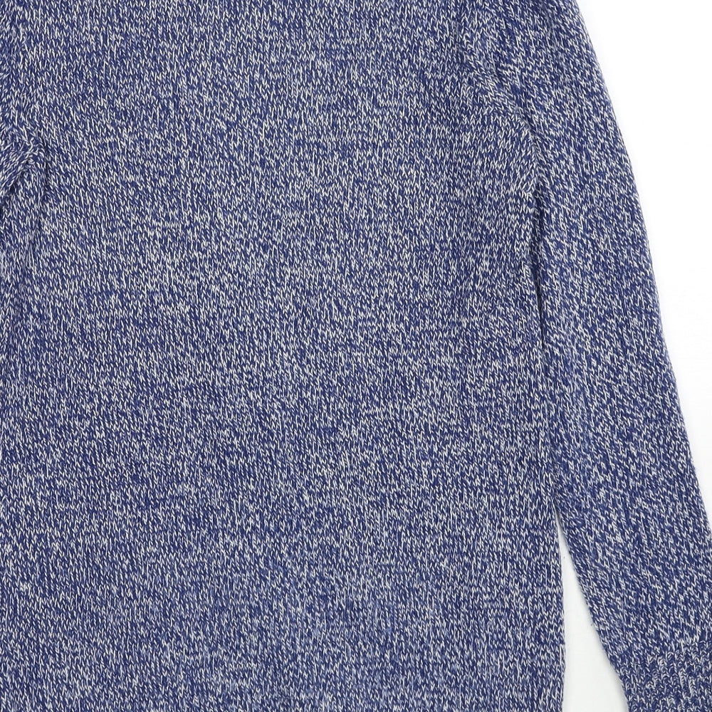 Divided by H&M Womens Blue V-Neck Acrylic Cardigan Jumper Size 8