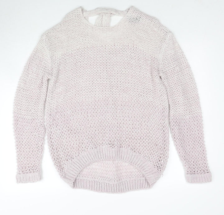 Dorothy Perkins Womens Pink Round Neck Acrylic Pullover Jumper Size 14