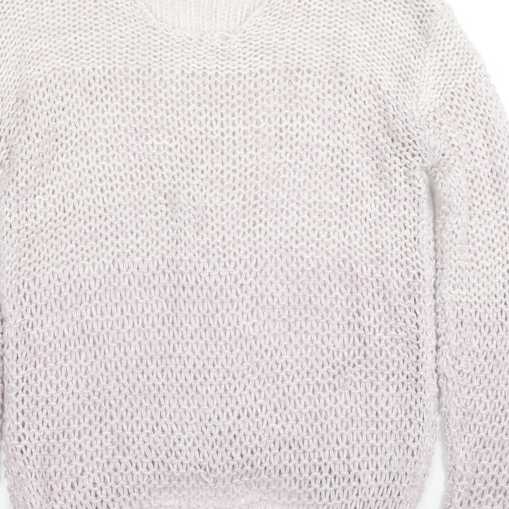 Dorothy Perkins Womens Pink Round Neck Acrylic Pullover Jumper Size 14