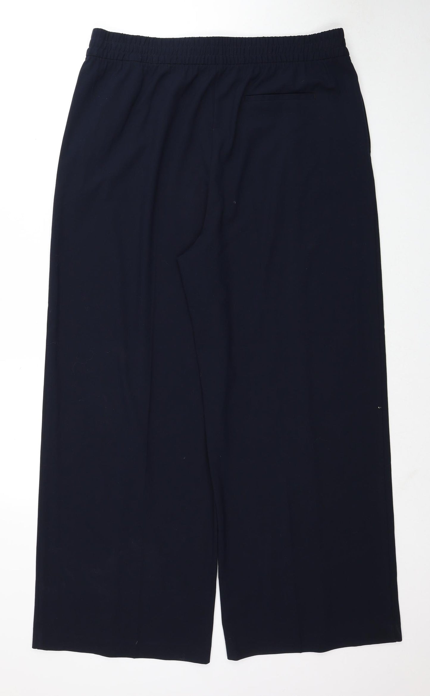 Marks and Spencer Womens Blue Polyester Trousers Size 18 Regular