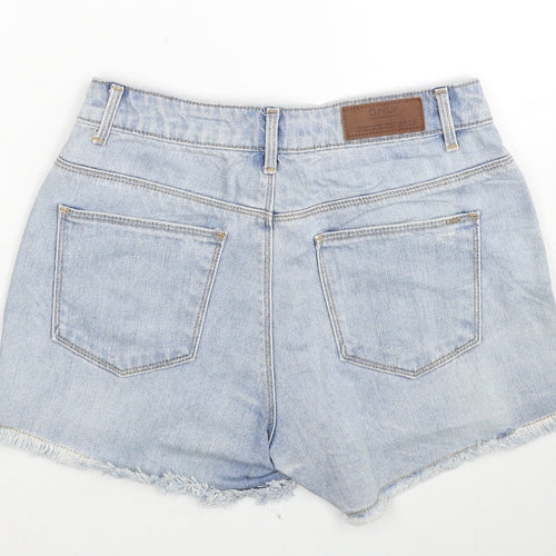 Only Womens Blue Cotton Hot Pants Shorts Size 29 in Regular Zip