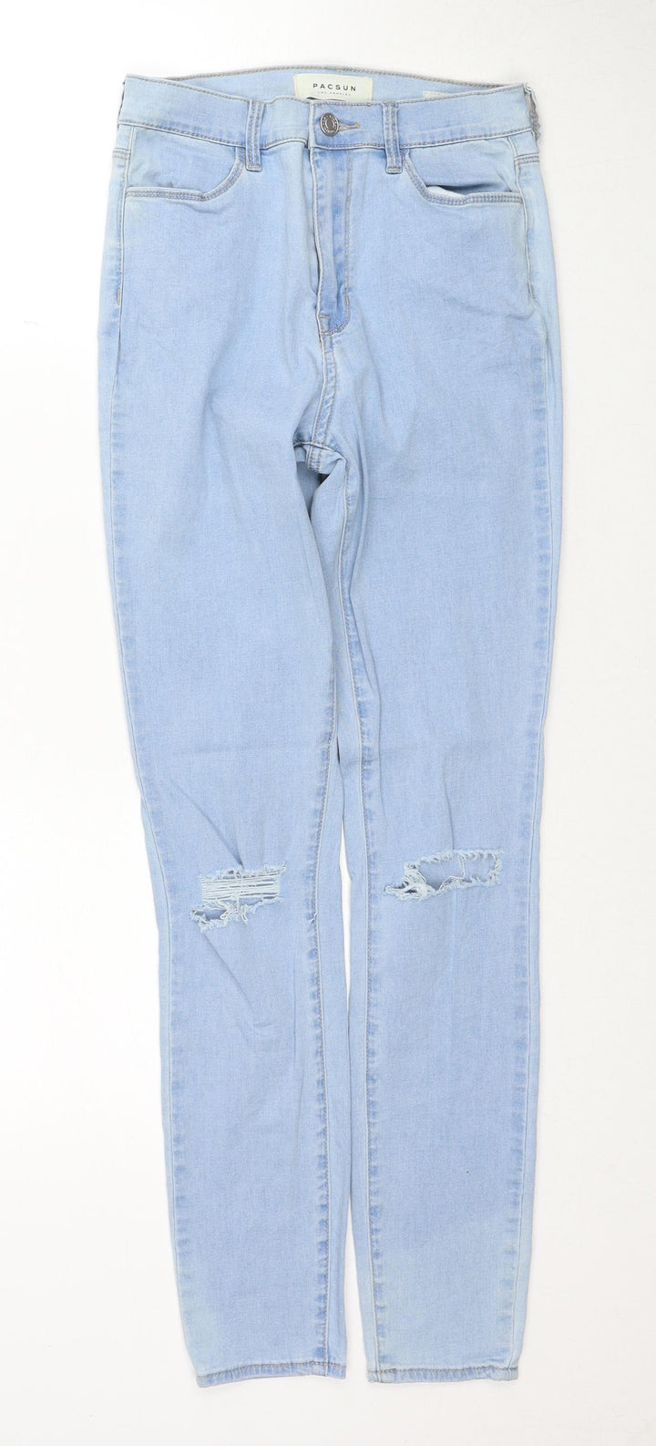 PacSun Womens Blue Cotton Straight Jeans Size 25 in Regular Zip