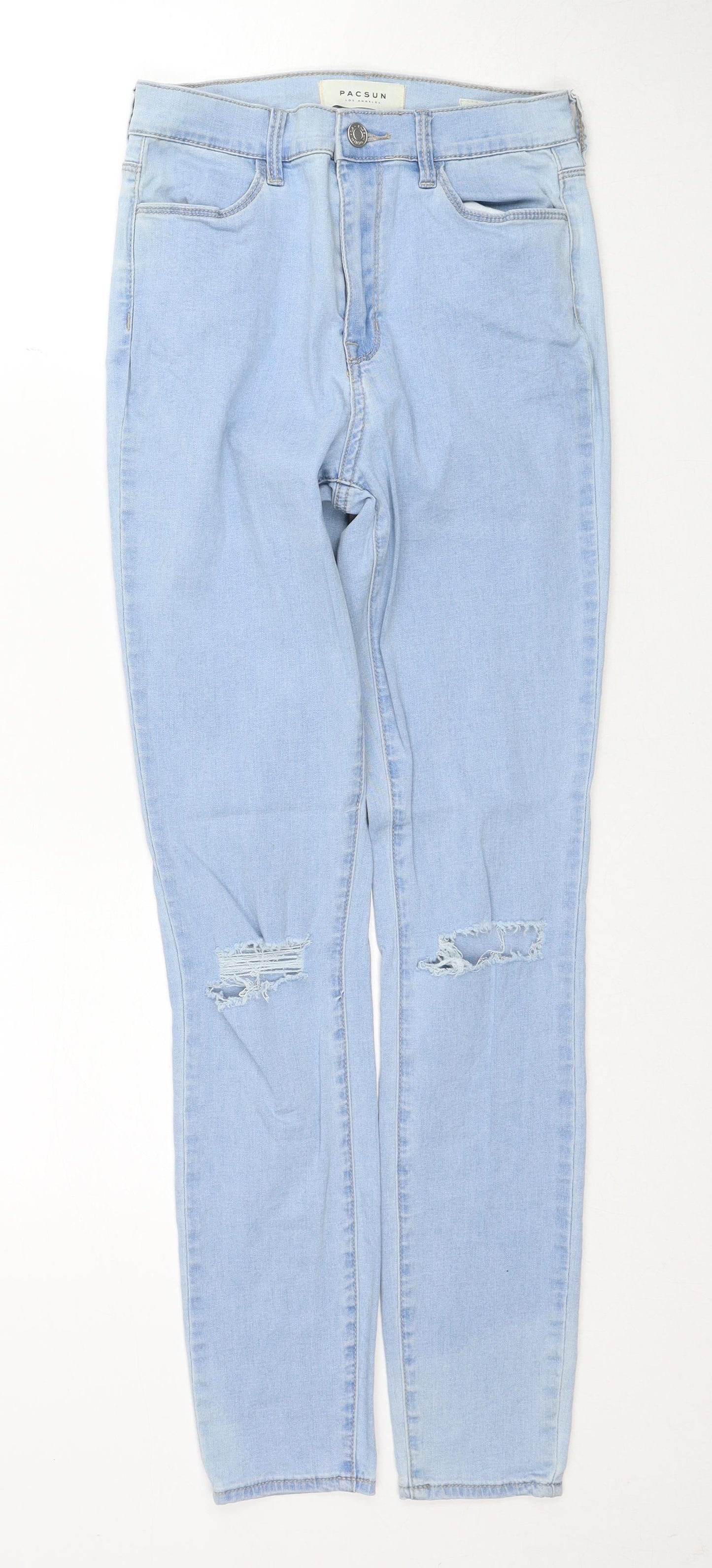 PacSun Womens Blue Cotton Straight Jeans Size 25 in Regular Zip