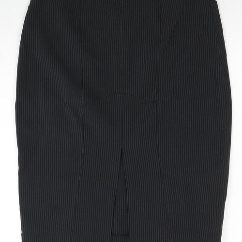 MK One Womens Grey Striped Polyester Straight & Pencil Skirt Size 8 Zip