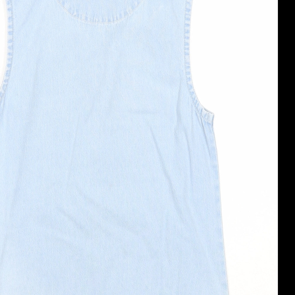 Sophie Girls Blue Cotton Basic Button-Up Size 12-13 Years Collared Snap