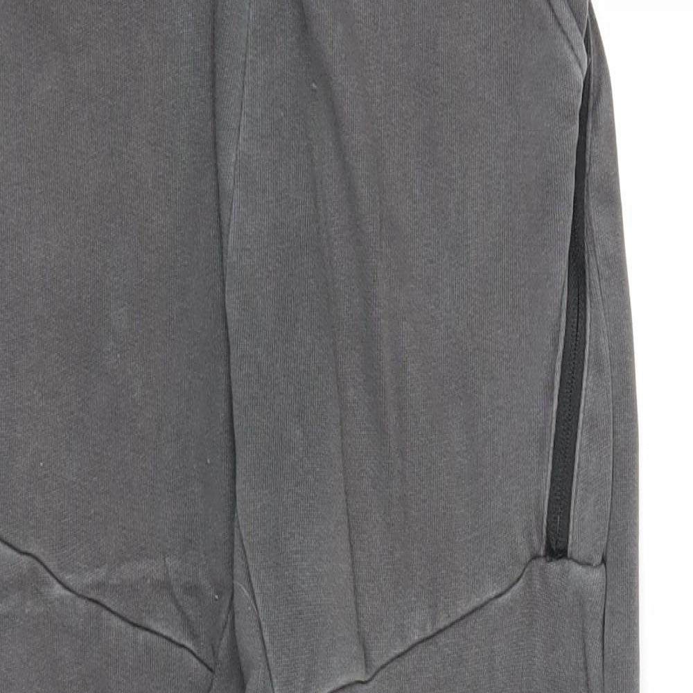 F&F Boys Grey Cotton Jogger Trousers Size 9-10 Years Regular Drawstring