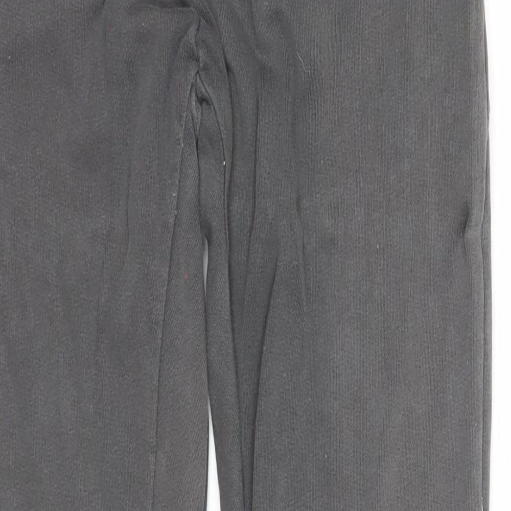 F&F Boys Grey Cotton Jogger Trousers Size 9-10 Years Regular Drawstring
