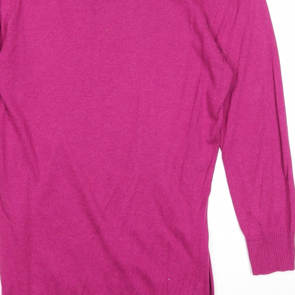 NEXT Womens Purple Boat Neck Cotton Pullover Jumper Size 12