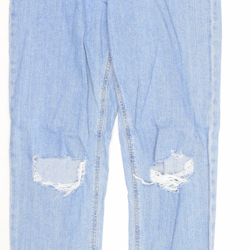 ASOS Mens Blue Cotton Straight Jeans Size 32 in L36 in Regular Zip
