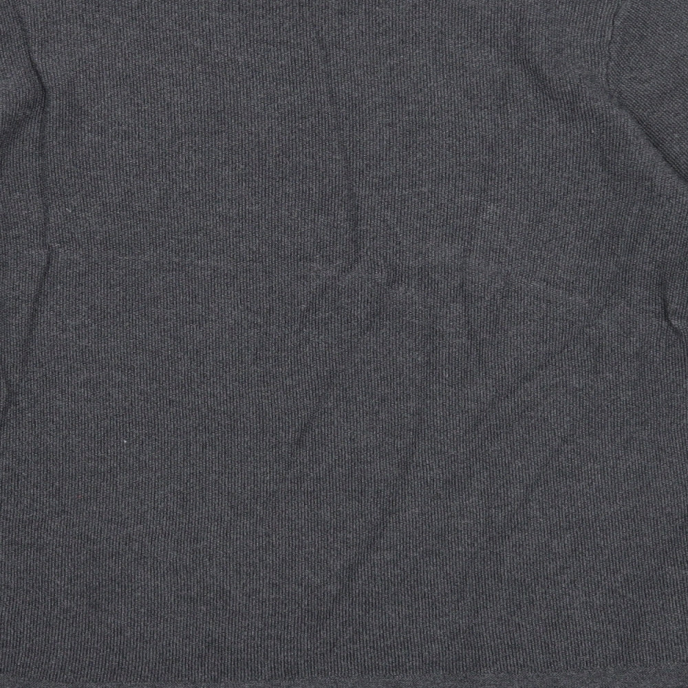 Monsoon Womens Grey Round Neck Cotton Pullover Jumper Size M