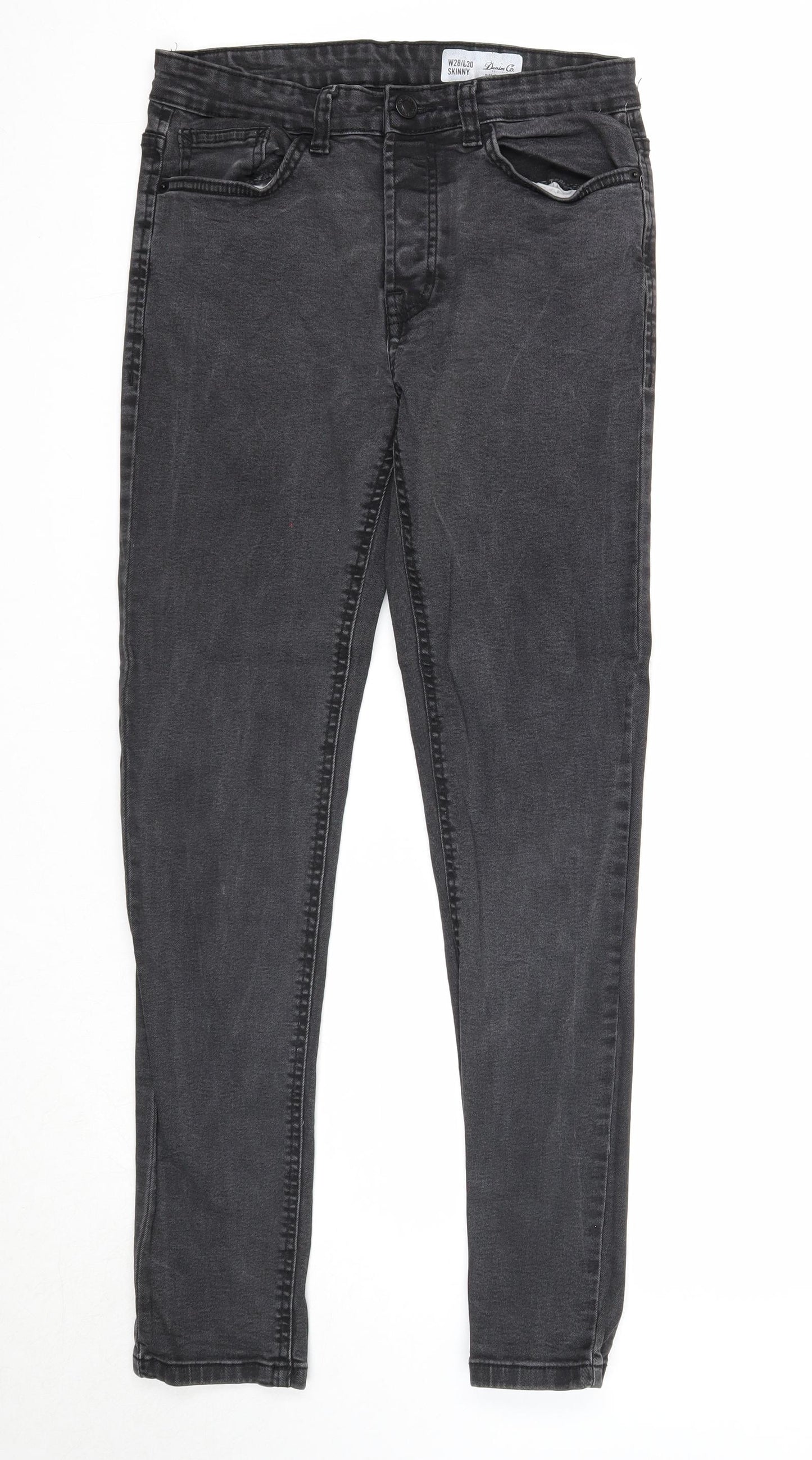 Denim & Co. Mens Black Cotton Skinny Jeans Size 28 in L30 in Regular Zip