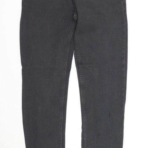 Denim & Co. Mens Black Cotton Straight Jeans Size 28 in L32 in Regular Zip