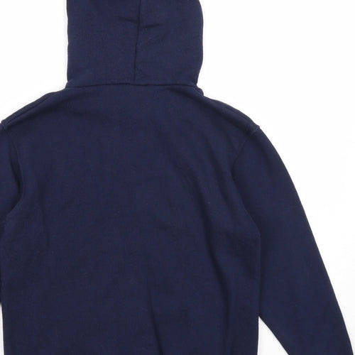 Fruit of the Loom Boys Blue Cotton Pullover Hoodie Size 9 Years Pullover - Size 9-11 Years